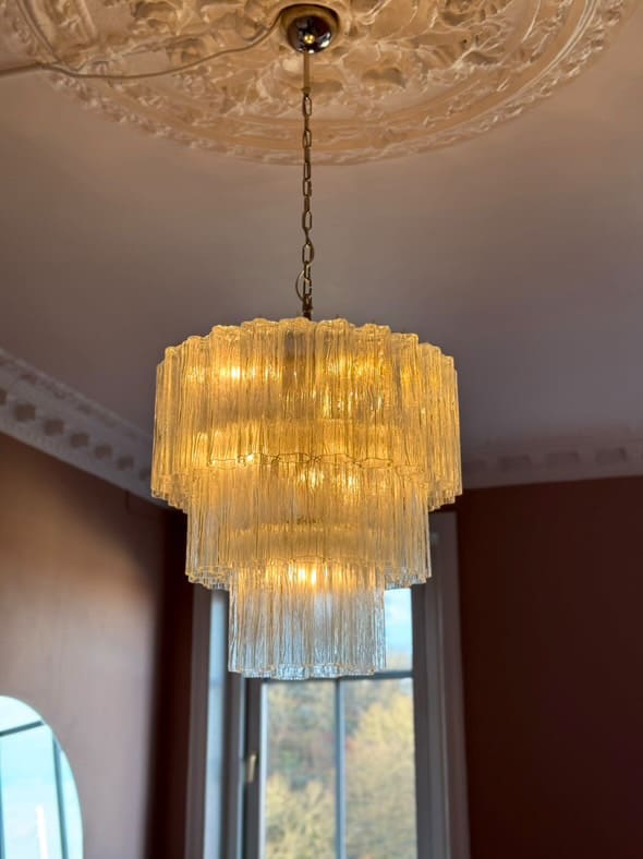 Murano Chandelier - 52 tubes - Transparent