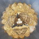 Murano chandelier - 75 glass leaves - Amber