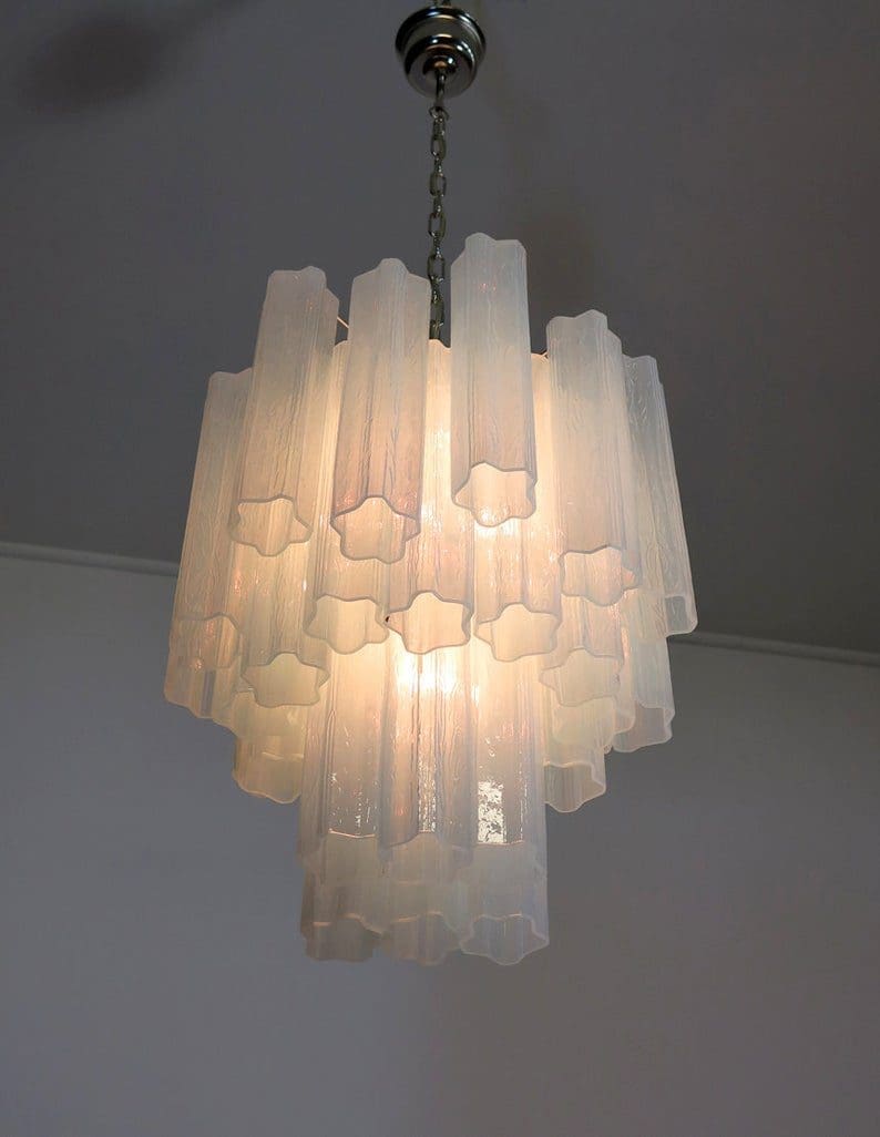 Murano Lysekrone - Opal - 30 tuber