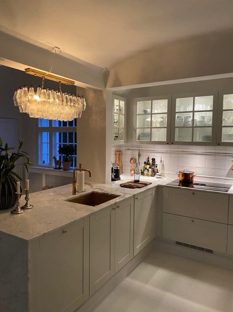 Murano chandelier - Poliedri - 84 glas - transparent