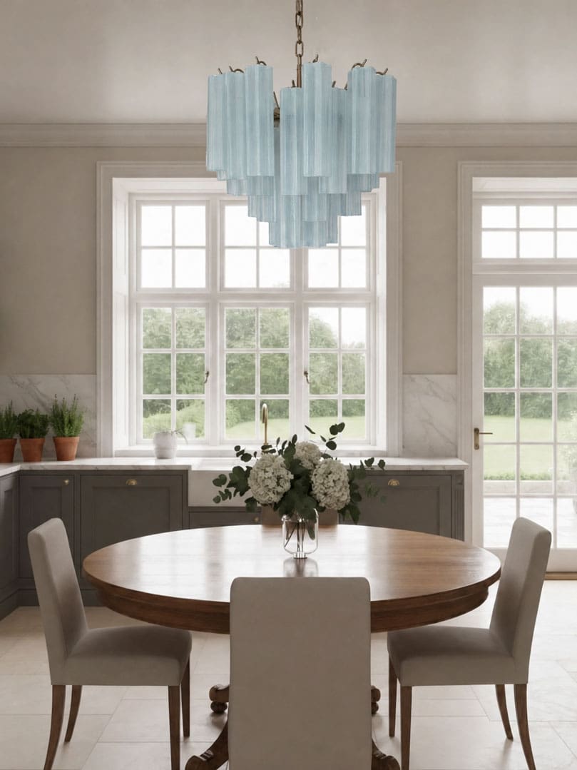 Murano Chandelier - 36 tubes - Opal