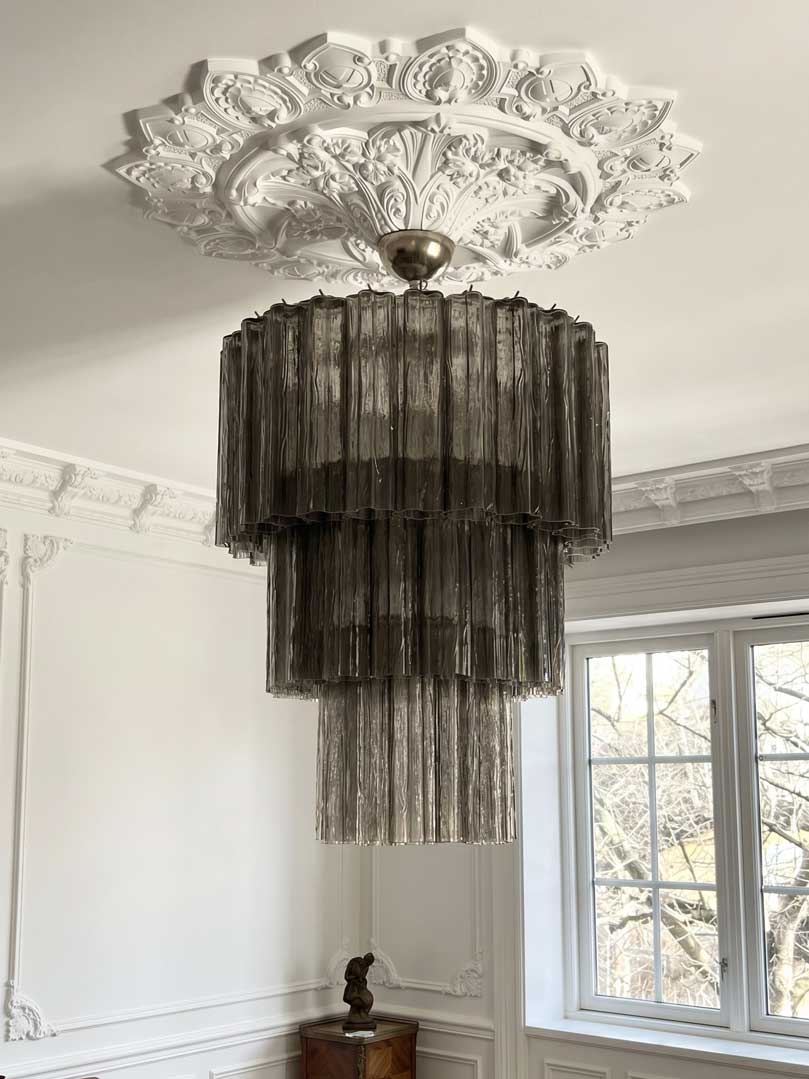 Murano Chandelier - 52 tubes - Smoked