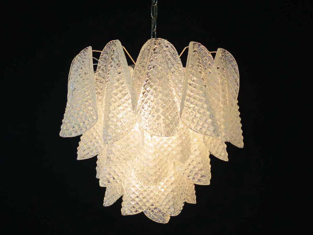 Murano chandelier - 41 Rondini - Granigliar - Transparent