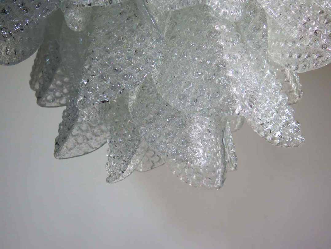 Murano chandelier - 41 Rondini - Granigliar - Transparent
