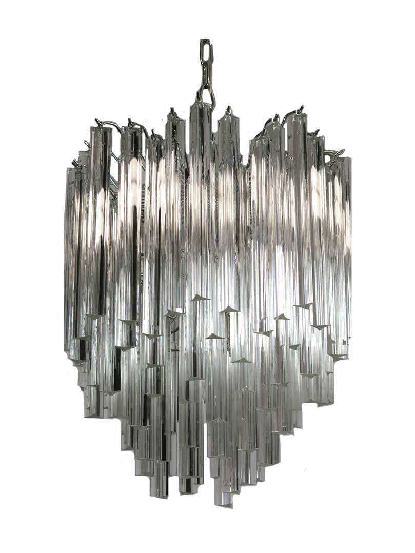 Murano Lysekrone - Triedri - 92 prismer - Gjennomsiktig
