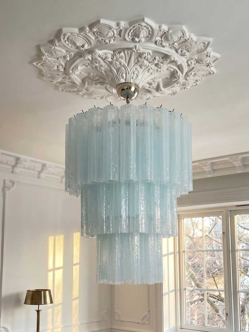 Murano Chandelier - 52 tubes - Opal