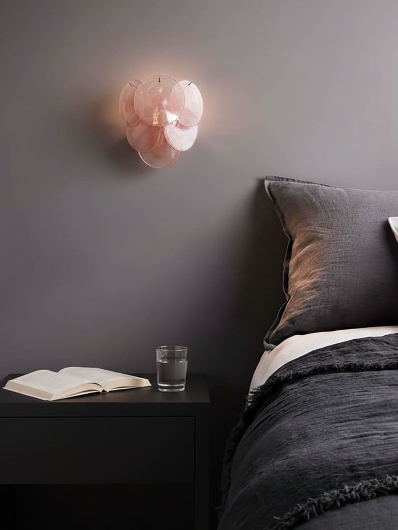 Murano Wall lamp Disks Pink alabaster