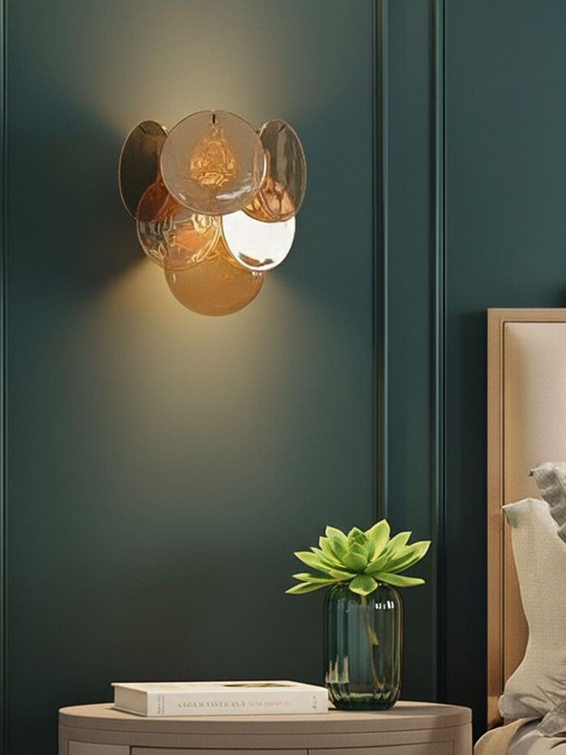 Murano Wall lamp Disks Gold alabaster